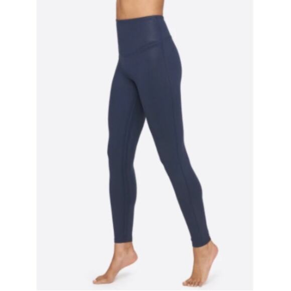 Yummie Signature Blue Coated High Rise Leggings - Picture 1 of 5